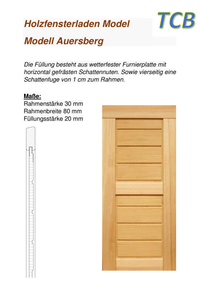 Die Füllung besteht aus wetterfester Furnierplatte mit horizontal gefrästen Schattennuten. Sowie vierseitig eine Schattenfuge von 1 cm zum Rahmen Tischlerei Construct & Beschlaghandel TCB Potsdam