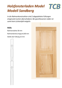 In die Rahmenkonstruktion sind 2 abgeplattete Füllungen eingenutet Tischlerei Construct & Beschlaghandel TCB Potsdam