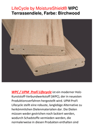 LifeCycle by MoistureShield&reg; WPC Terrassendiele, Farbe Birchwood-1